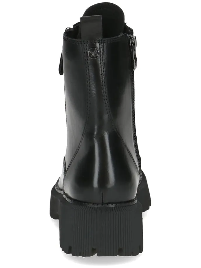 Leder-Boots in Schwarz