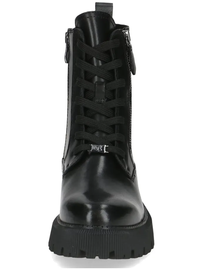 Leder-Boots in Schwarz