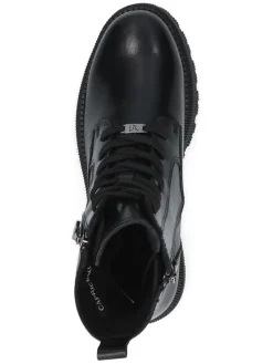 Leder-Boots in Schwarz