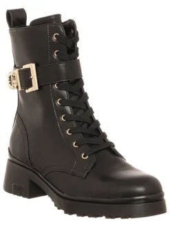Leder-Boots in Schwarz