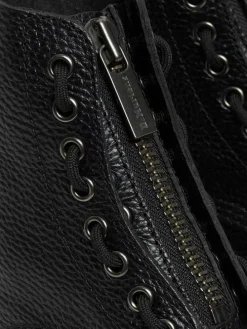 Leder-Boots in Schwarz