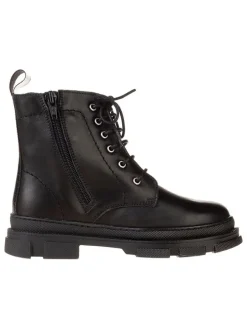 Leder-Boots in Schwarz