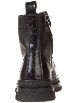 Leder-Boots in Schwarz