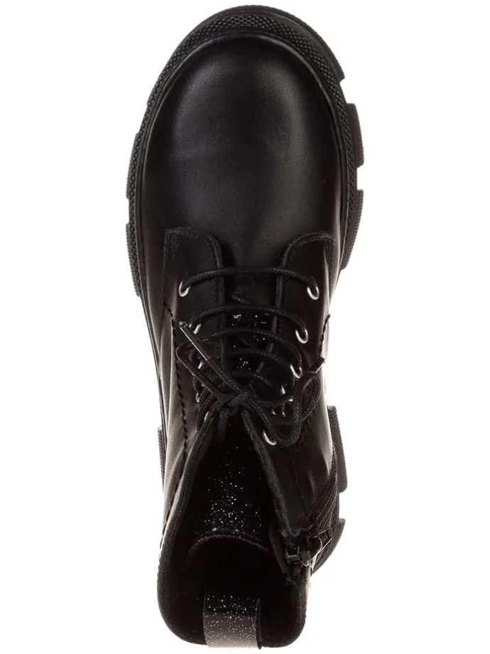 Leder-Boots in Schwarz