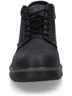 Leder-Boots in Schwarz