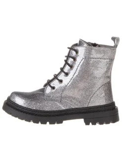 Leder-Boots in Silber