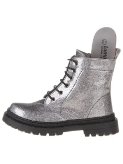 Leder-Boots in Silber