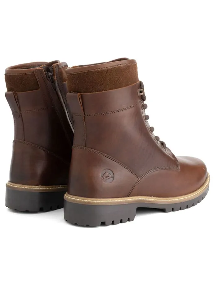 Leder-Boots "Langdets" in Braun