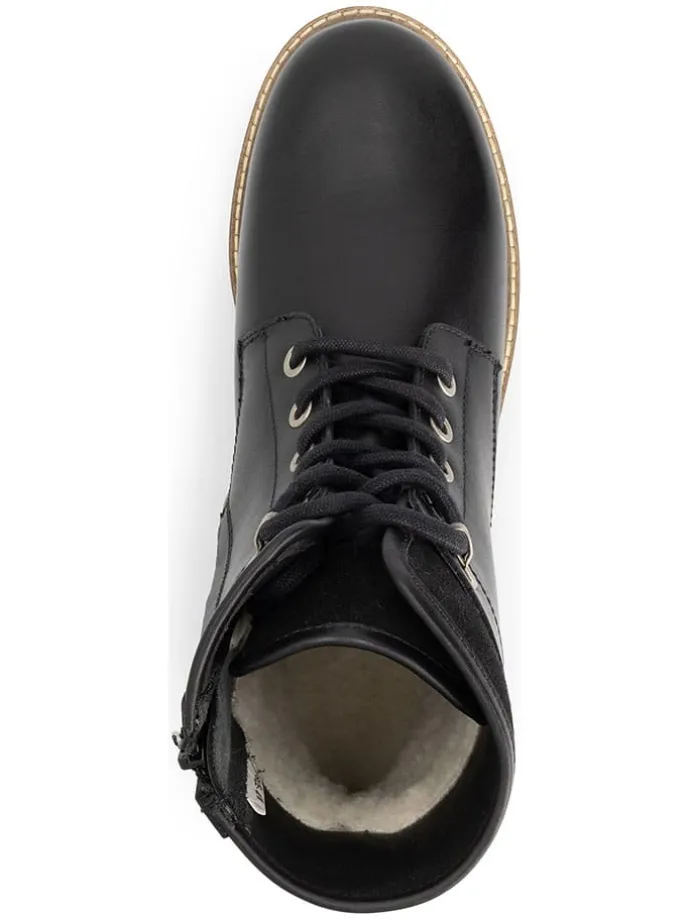 Leder-Boots "Langdets" in Schwarz