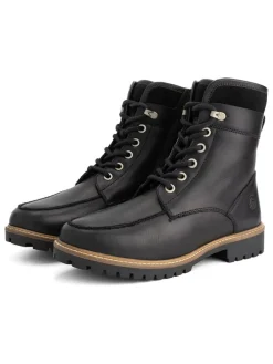 Leder-Boots "Langstrand" in Schwarz