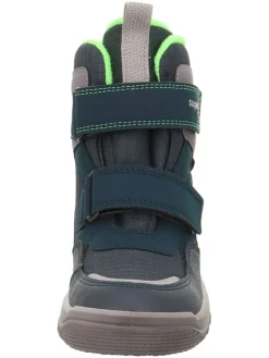 Leder-Boots "Mars" in Dunkelblau/ Grau