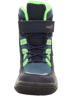 Leder-Boots "Mars" in Dunkelblau/ Grün