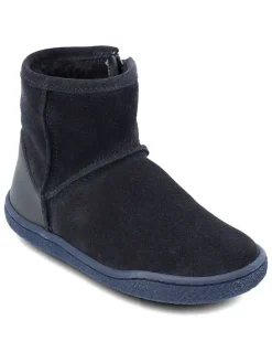 Leder-Boots "Mini Cozy" in Dunkelblau