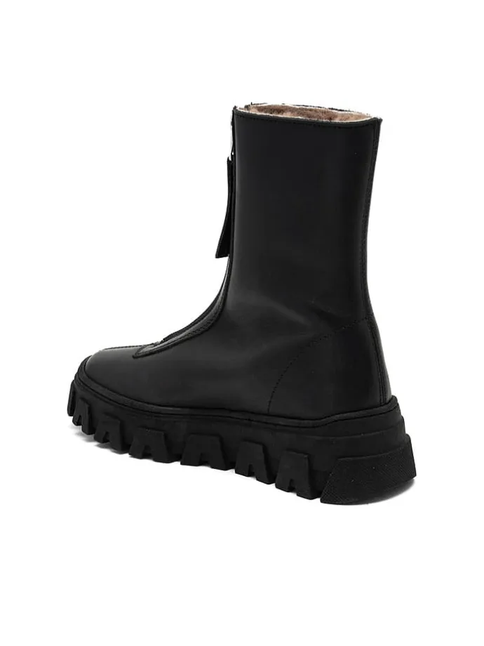 Leder-Boots "Nomi" in Schwarz