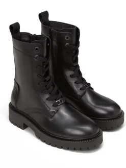 Leder-Boots "Phia" in Schwarz