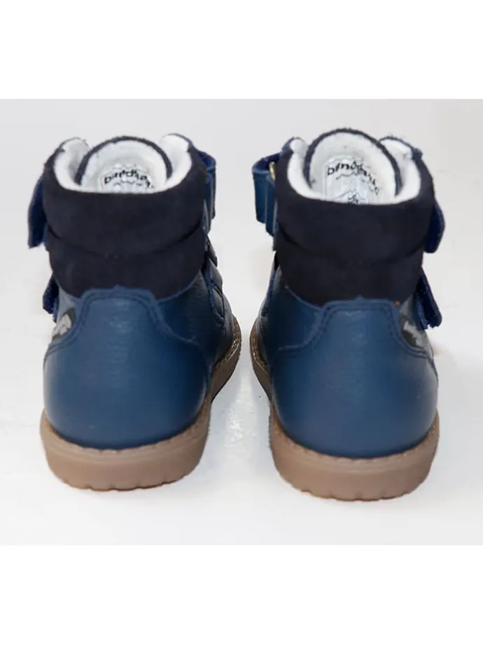 Leder-Boots "Robyn" in Blau