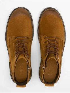 Leder-Boots "Rony" in Hellbraun