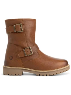 Leder-Boots "Skelde" in Hellbraun