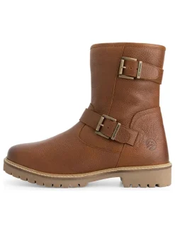 Leder-Boots "Skelde" in Hellbraun