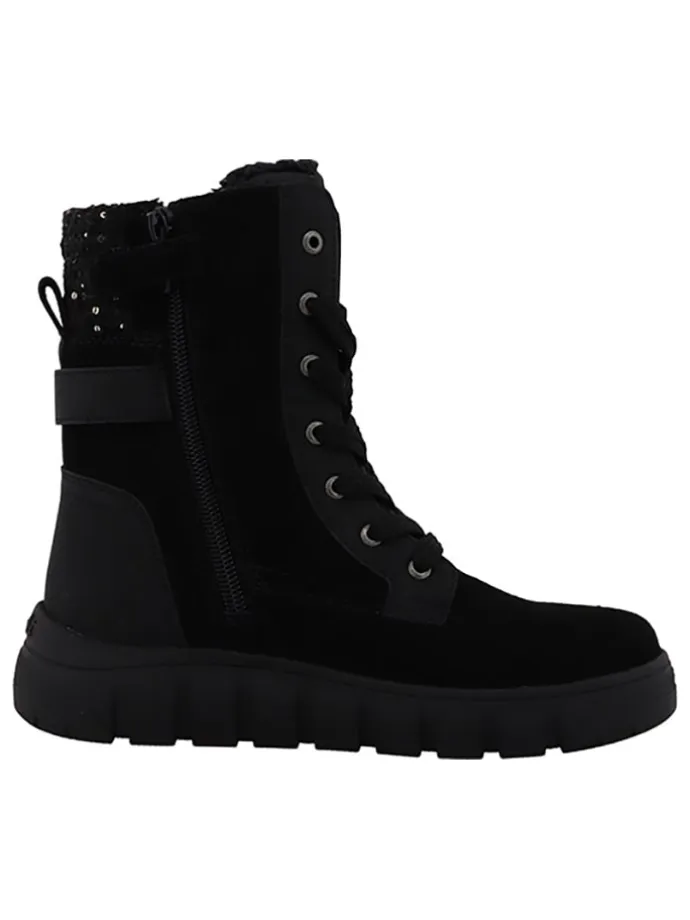 Leder-Boots "Victoria 1" in Schwarz