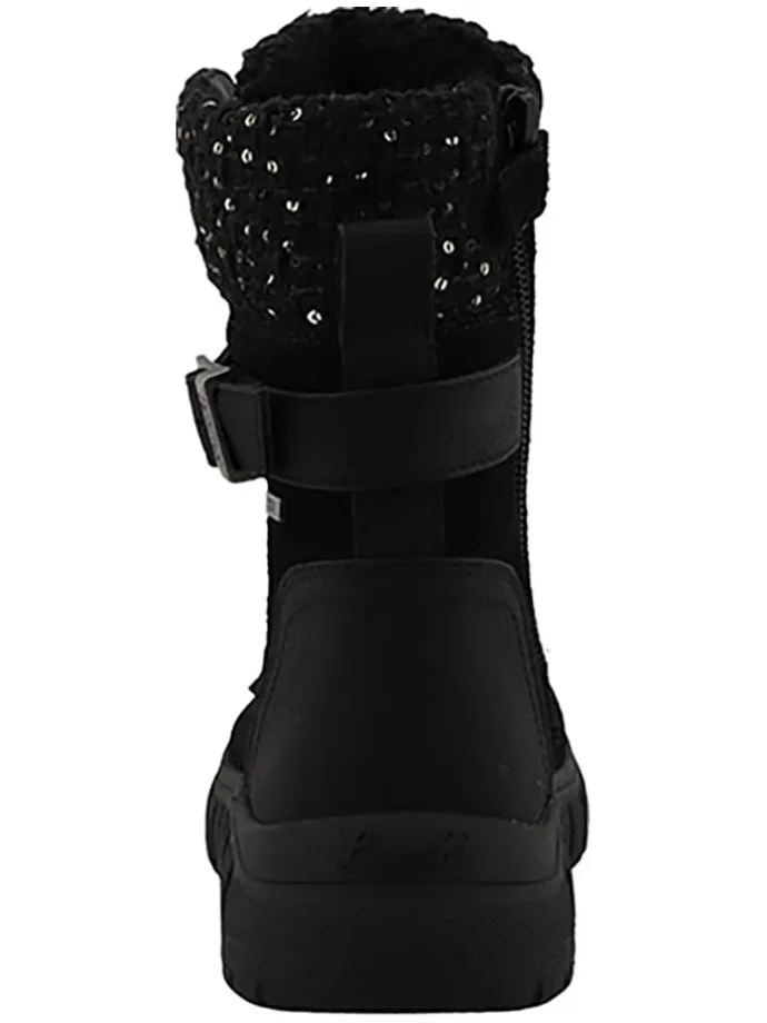 Leder-Boots "Victoria 1" in Schwarz