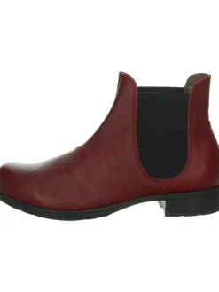 Leder-Chelsea-Boots in Rot