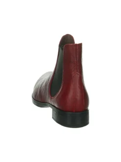 Leder-Chelsea-Boots in Rot