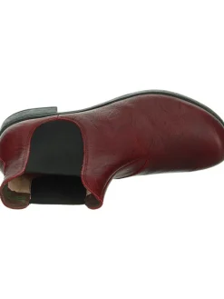 Leder-Chelsea-Boots in Rot