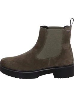 Leder-Chelsea-Boots "Angel" in Khaki