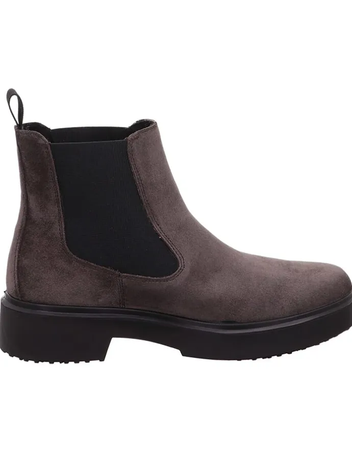 Leder-Chelsea-Boots "Angel-Ossido" in Grau