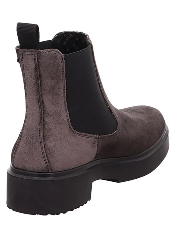 Leder-Chelsea-Boots "Angel-Ossido" in Grau