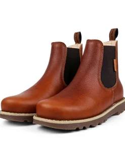 Leder-Chelsea-Boots "Bodås" in Hellbraun