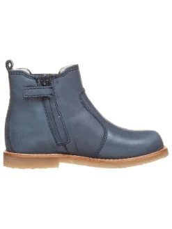 Leder-Chelsea-Boots "Caja" in Dunkelblau