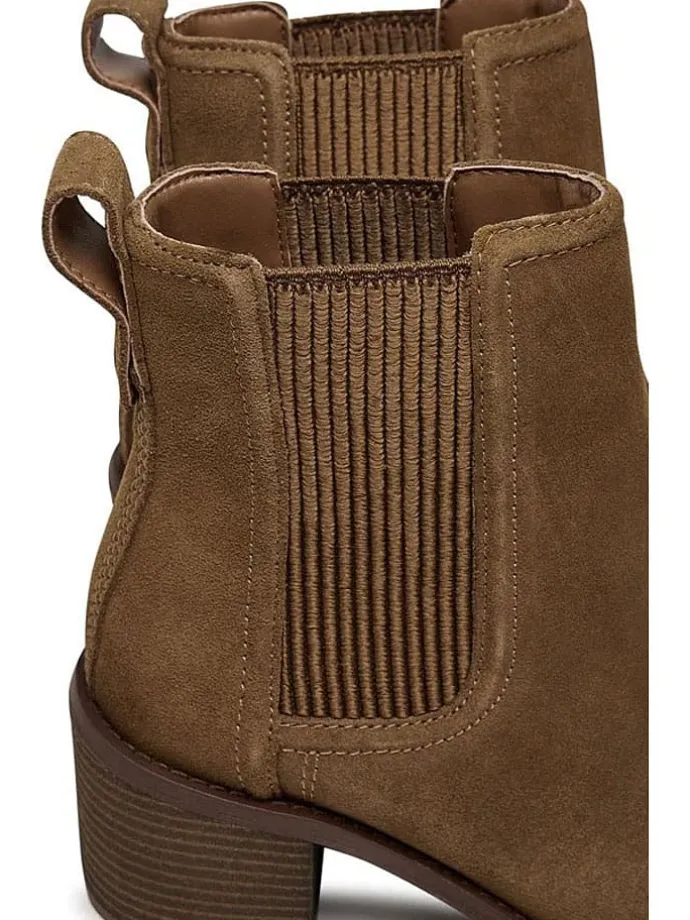 Leder-Chelsea-Boots "Chamberly Top" in Hellbraun