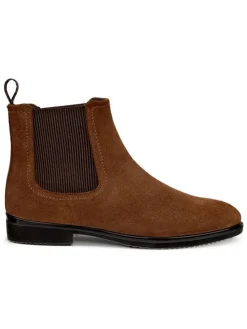 Leder-Chelsea-Boots "Classic" in Hellbraun