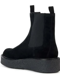 Leder-Chelsea-Boots "Elidea" in Schwarz