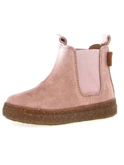 Leder-Chelsea-Boots "Figus" in Rosa