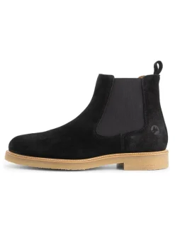 Leder-Chelsea-Boots "Fowley" in Schwarz