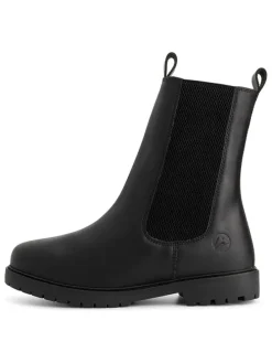 Leder-Chelsea-Boots "Herning" in Schwarz