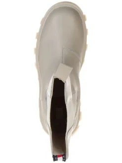 Leder-Chelsea-Boots in Beige