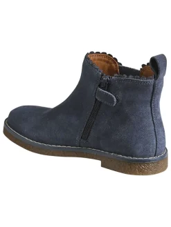 Leder-Chelsea-Boots in Blau