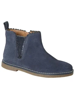 Leder-Chelsea-Boots in Blau