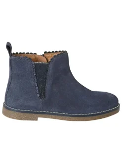 Leder-Chelsea-Boots in Blau
