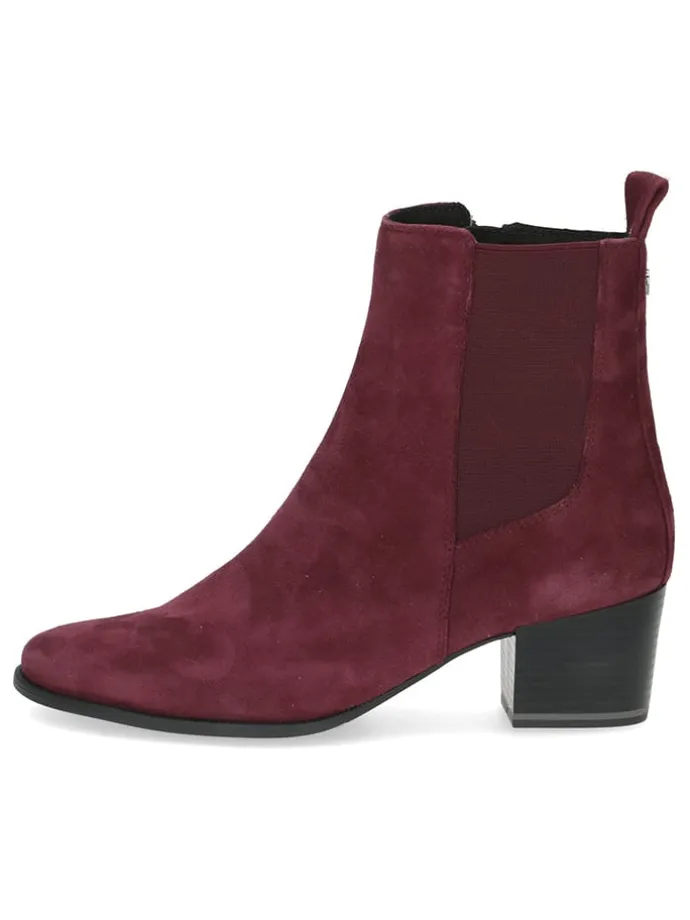 Leder-Chelsea-Boots in Bordeaux