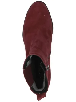 Leder-Chelsea-Boots in Bordeaux
