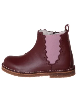 Leder-Chelsea-Boots in Bordeaux