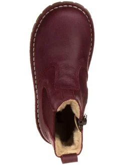 Leder-Chelsea-Boots in Bordeaux