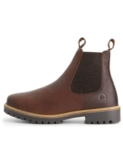 Leder-Chelsea-Boots in Braun