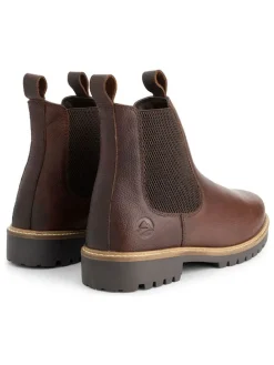 Leder-Chelsea-Boots in Braun