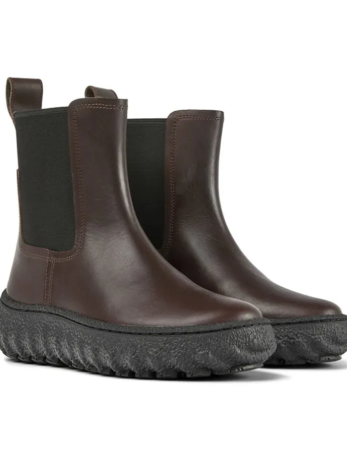 Leder-Chelsea-Boots in Braun
